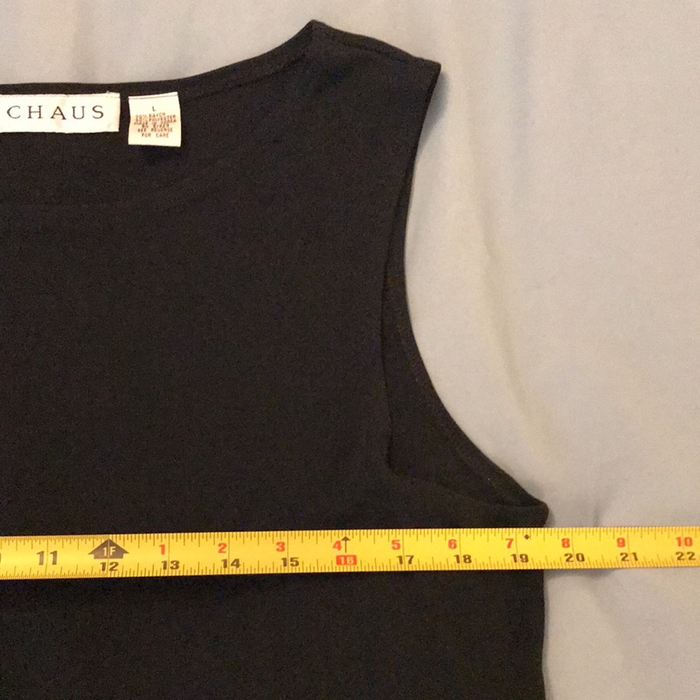 CHAUS Classic Black Sleeveless Top - Picture 4 of 6
